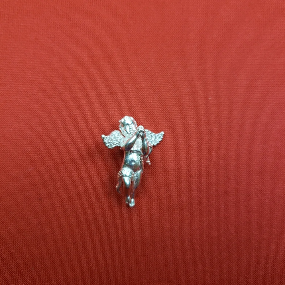 925‎ sterling silver womens jewelry Angel pendant charm with Cubic Zircon